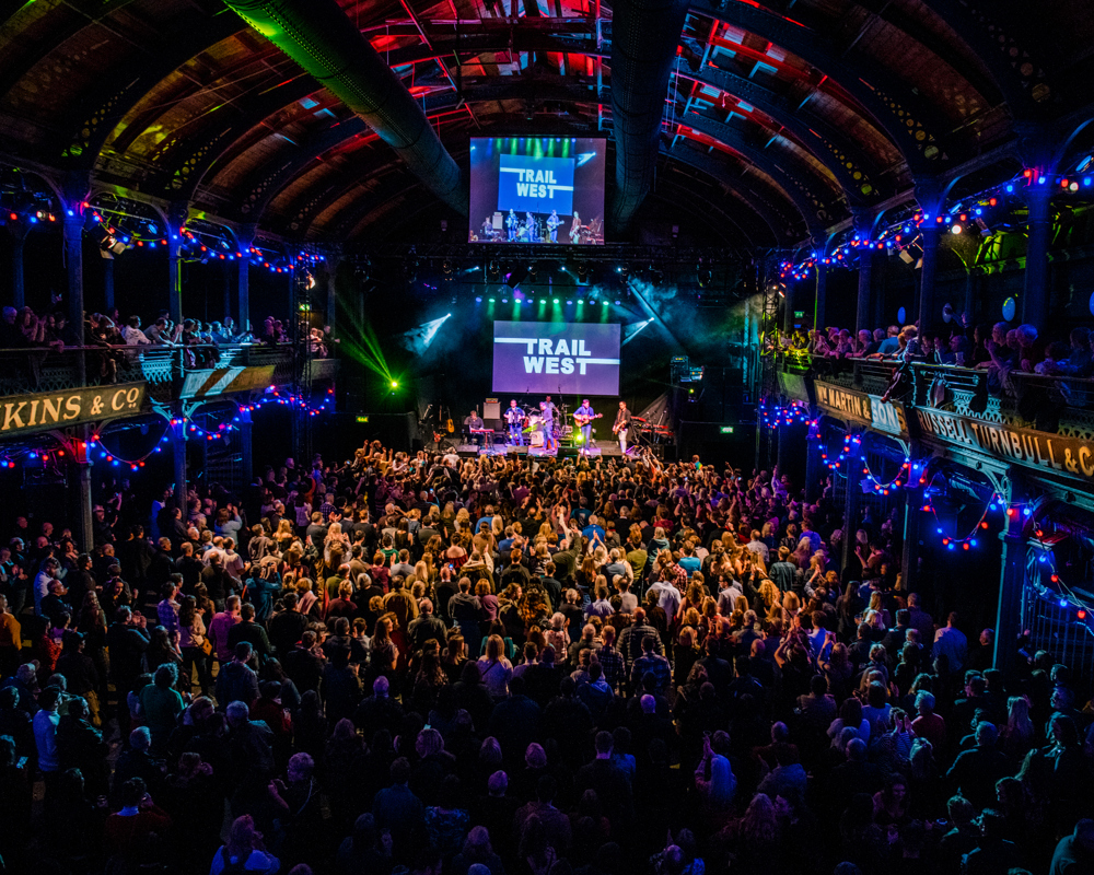 Old Fruitmarket concert during Celtic Connections with a full audience watching