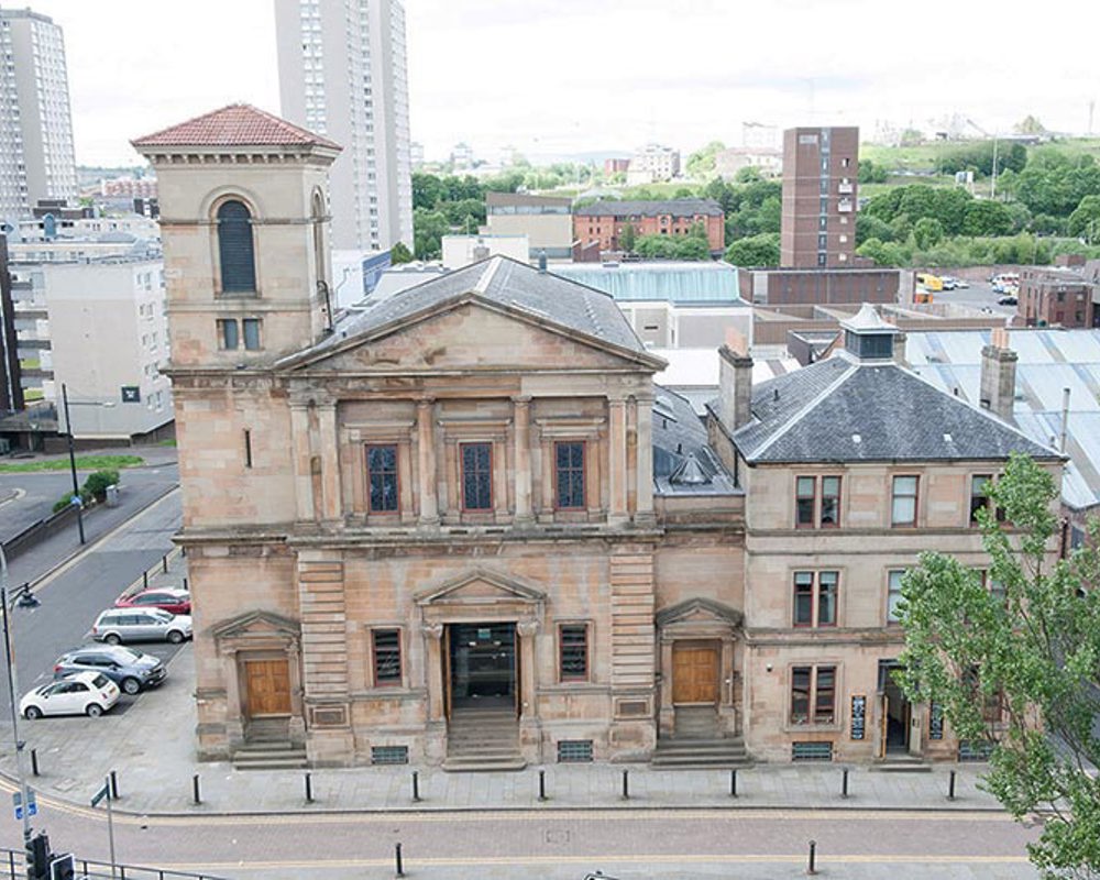 a view of National Piping Centre from the street