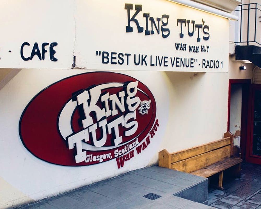 King Tuts sign on wall outside the venue 